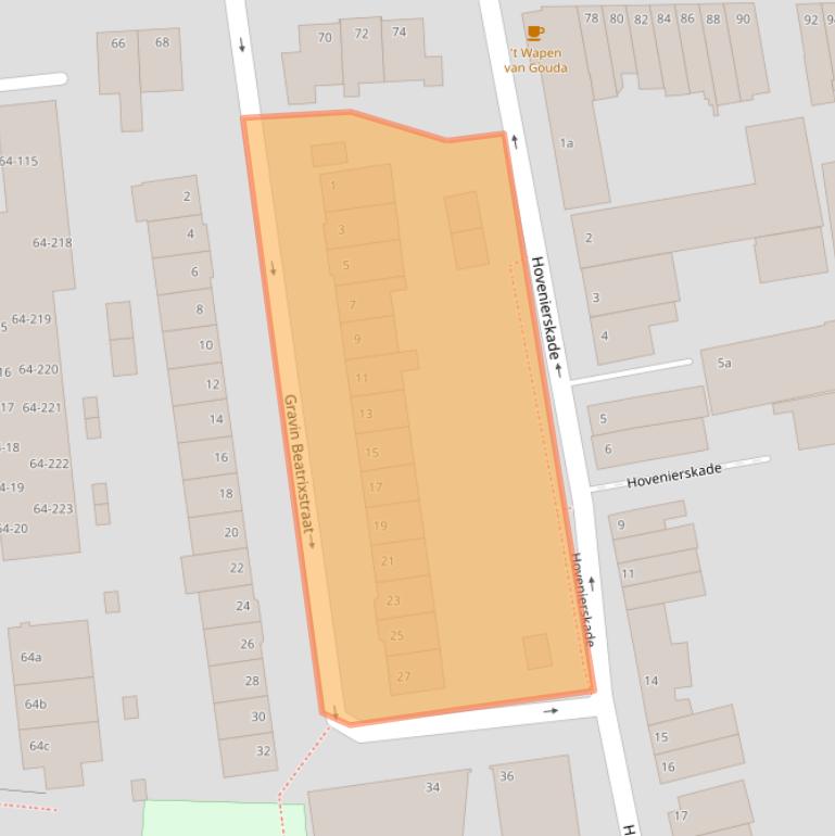 Kaart van postcodegebied 2805PH.