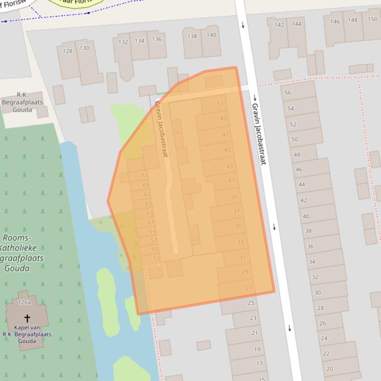 Kaart van postcodegebied 2805PM.