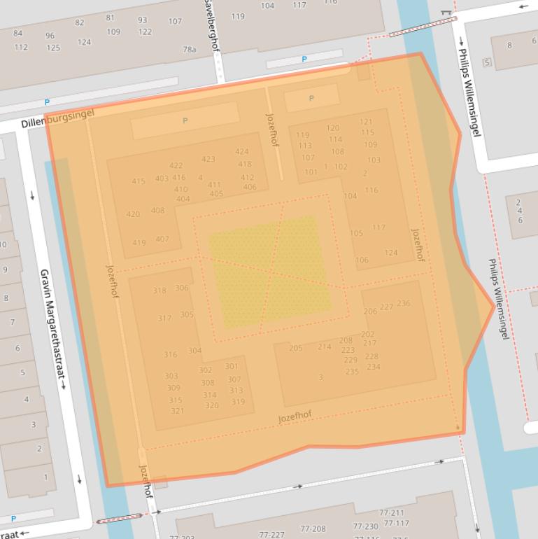 Kaart van postcodegebied 2805PX.