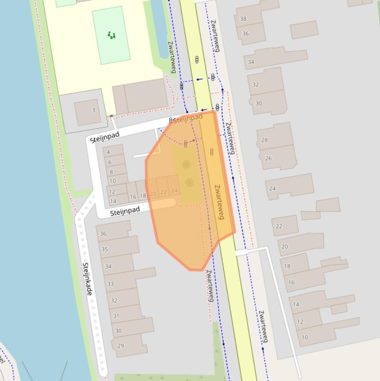 Kaart van postcodegebied 2805PZ.