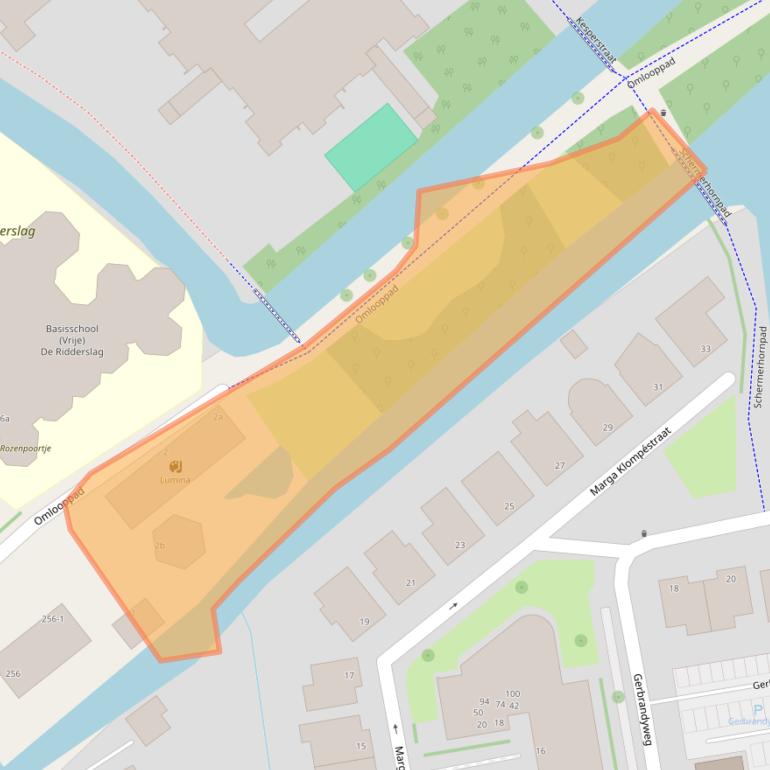 Kaart van postcodegebied 2805RZ.
