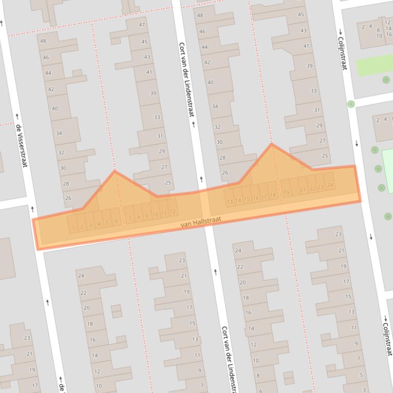 Kaart van postcodegebied 2805SK.