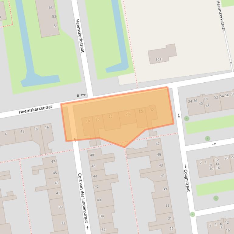 Kaart van postcodegebied 2805SR.