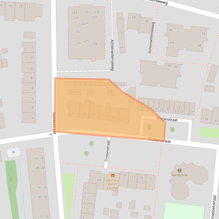 Kaart van postcodegebied 2805VA.