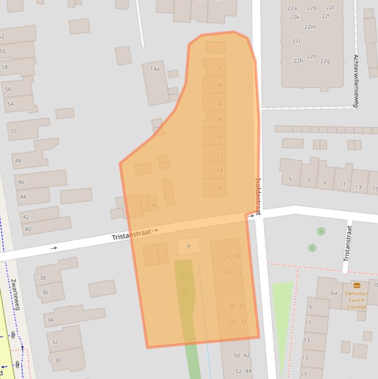 Kaart van postcodegebied 2805VH.