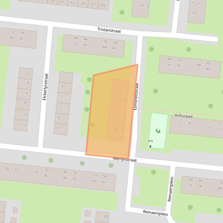 Kaart van postcodegebied 2805VS.