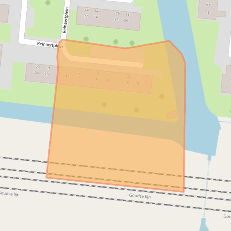 Kaart van postcodegebied 2805VT.