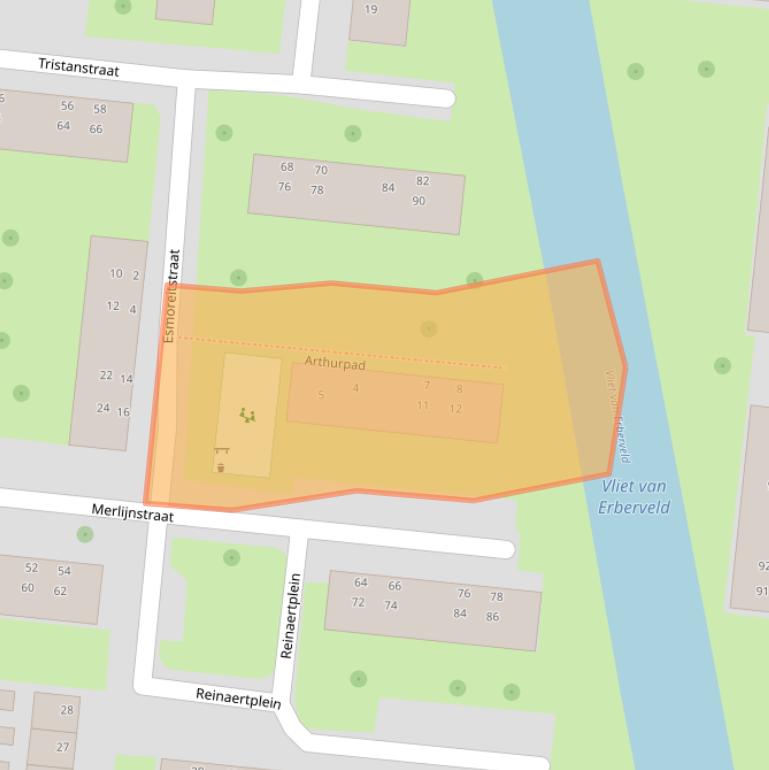 Kaart van postcodegebied 2805VW.
