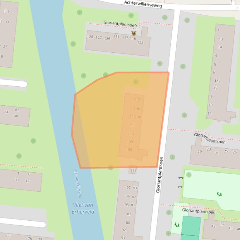 Kaart van postcodegebied 2805XG.