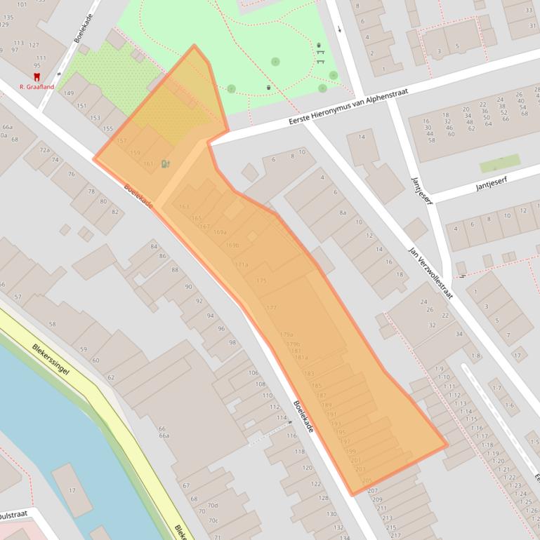 Kaart van postcodegebied 2806AH.