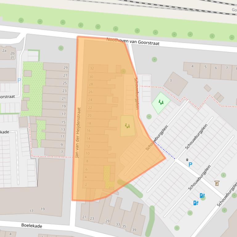 Kaart van postcodegebied 2806AR.