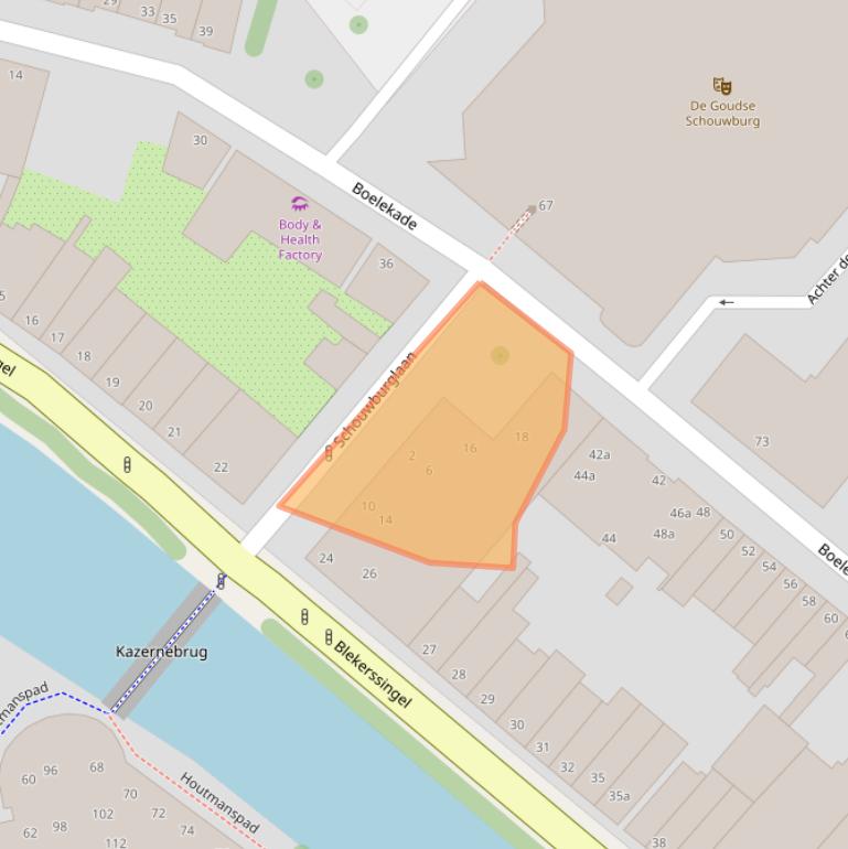 Kaart van postcodegebied 2806AV.