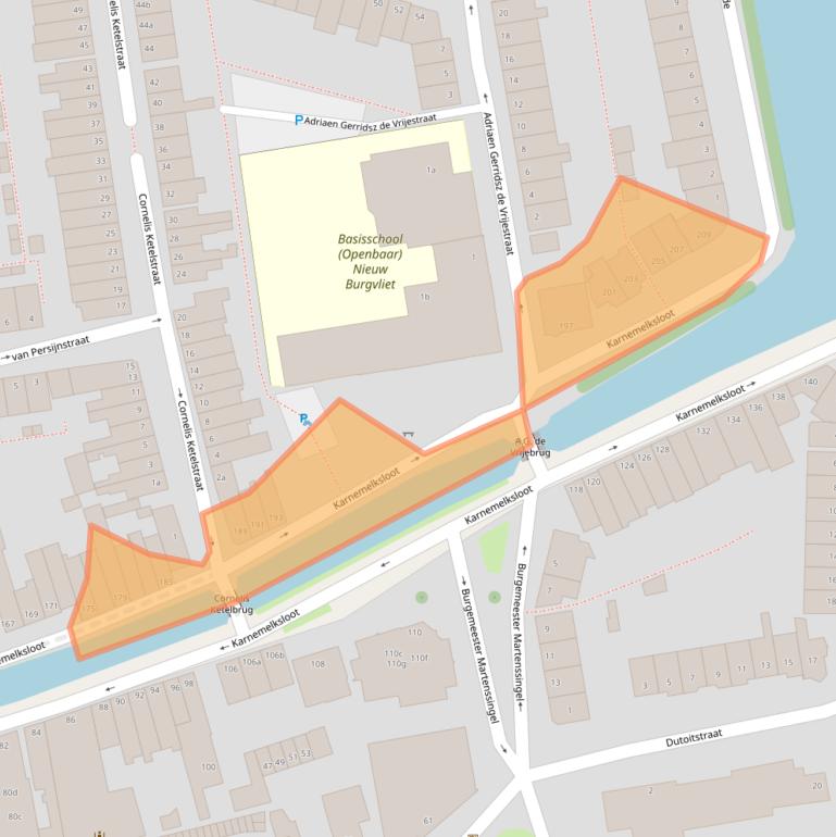 Kaart van postcodegebied 2806BE.