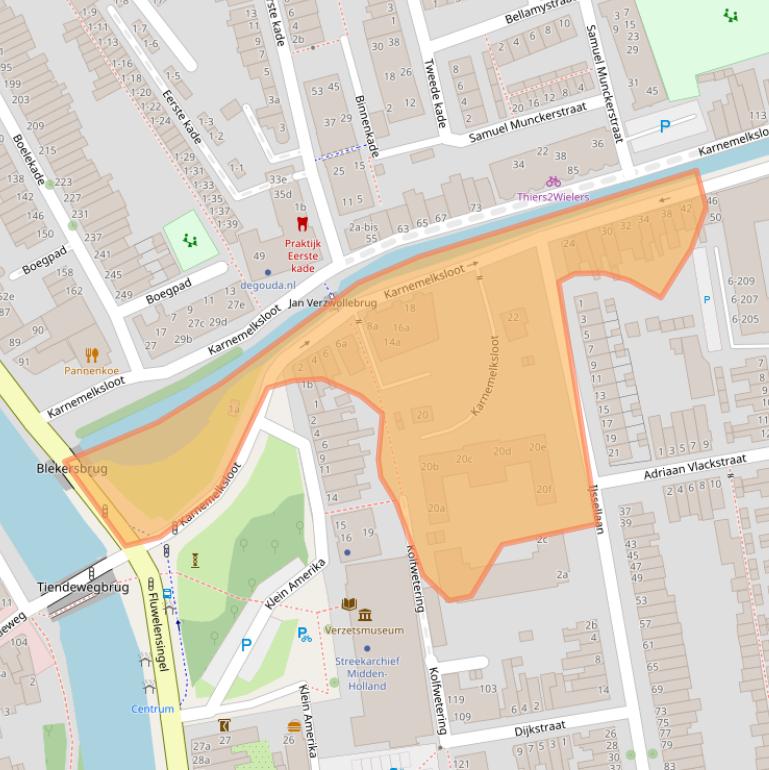 Kaart van postcodegebied 2806BG.