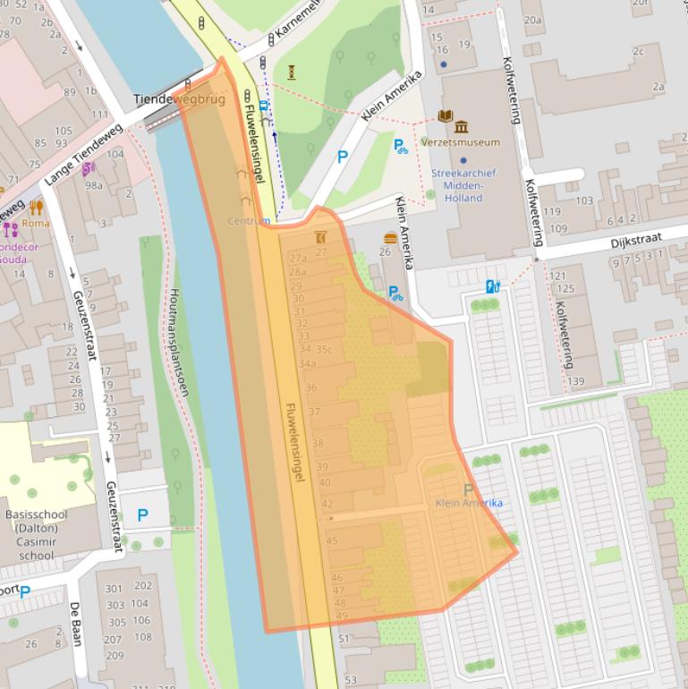 Kaart van postcodegebied 2806CB.