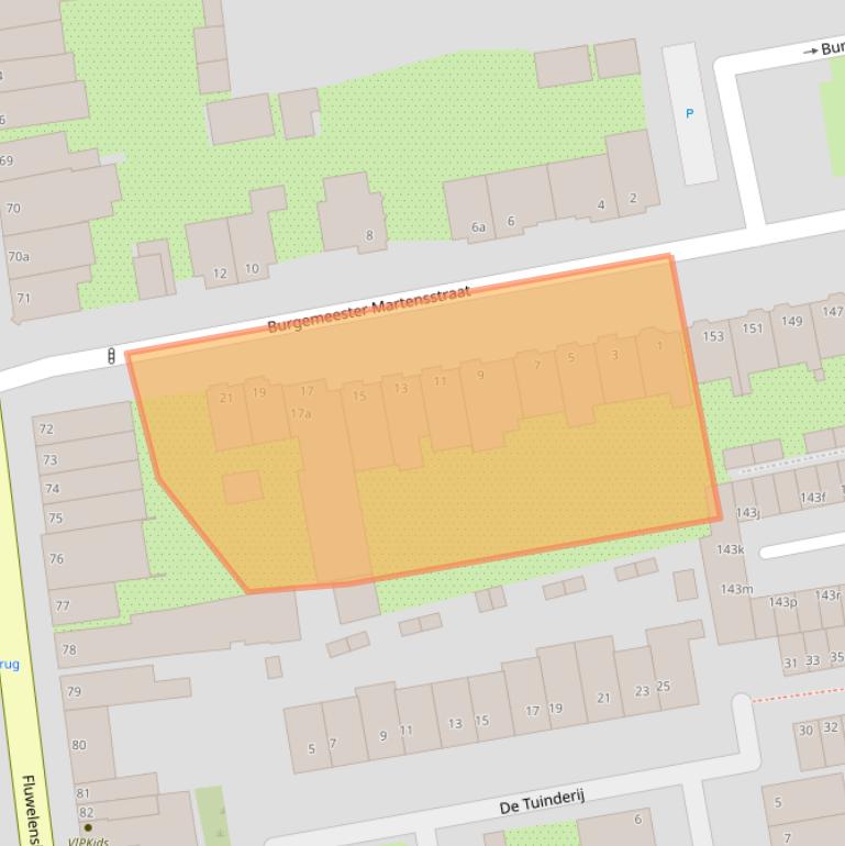 Kaart van postcodegebied 2806CJ.