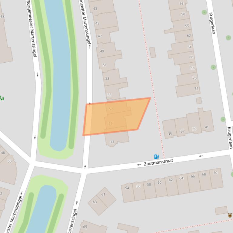 Kaart van postcodegebied 2806CN.