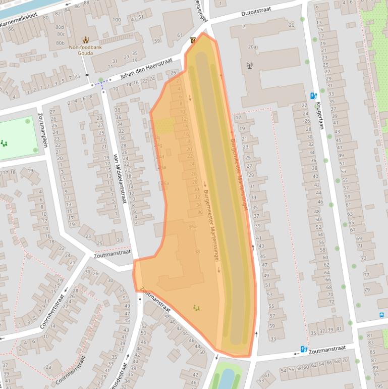 Kaart van postcodegebied 2806CV.