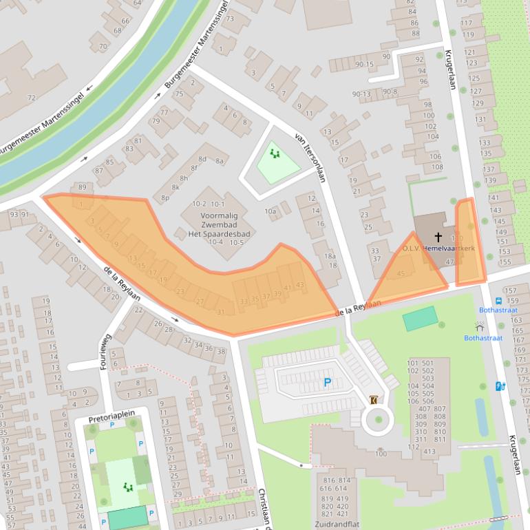 Kaart van postcodegebied 2806DA.