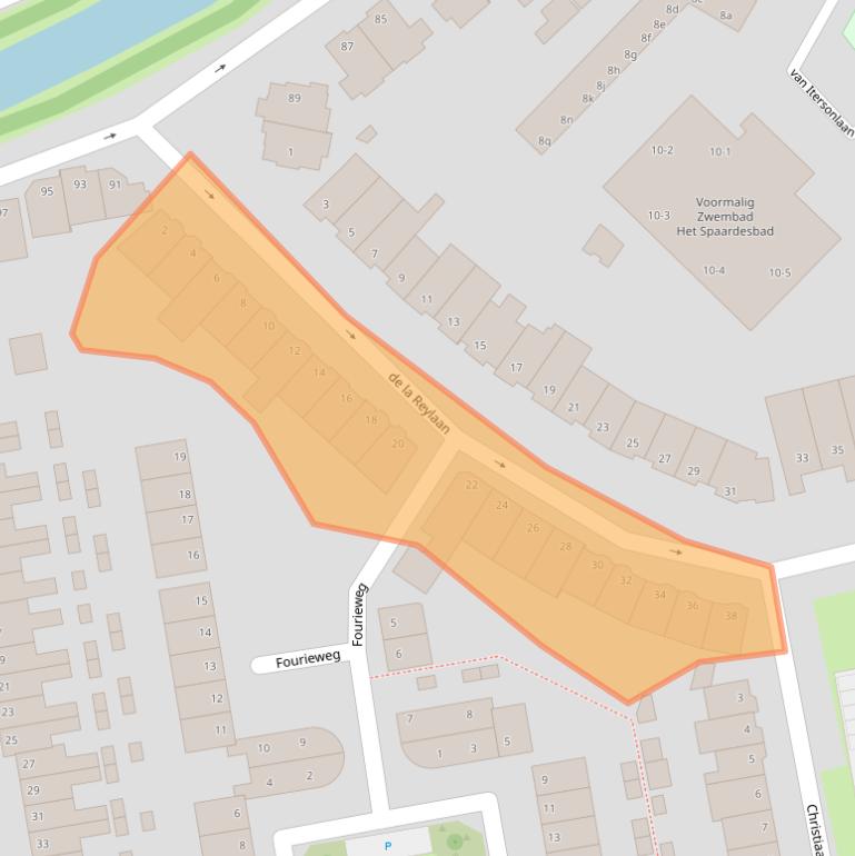 Kaart van postcodegebied 2806DB.