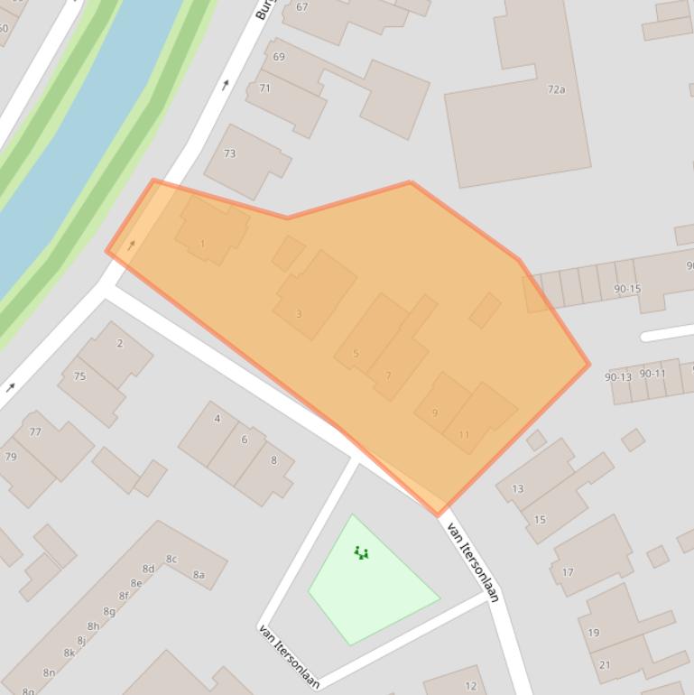 Kaart van postcodegebied 2806DD.