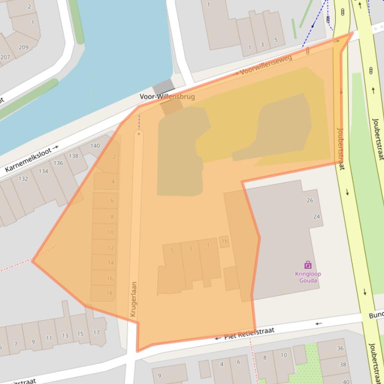 Kaart van postcodegebied 2806EA.