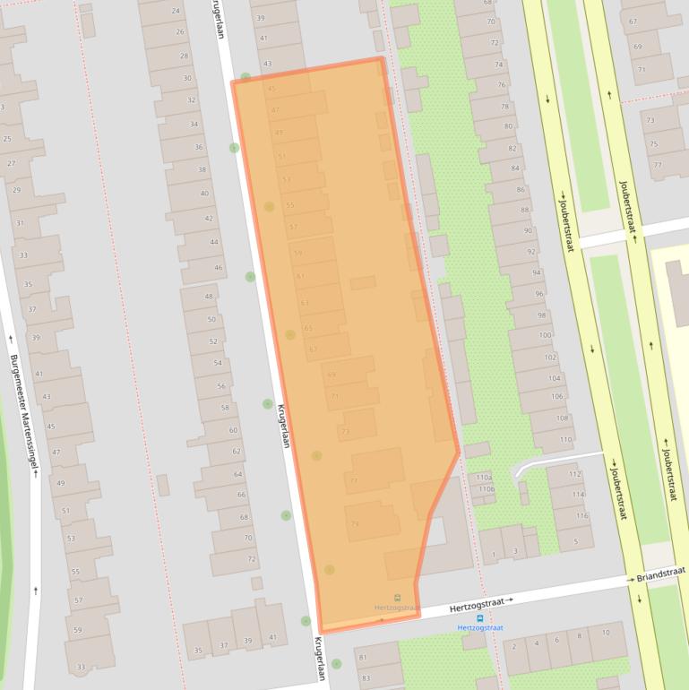 Kaart van postcodegebied 2806EC.