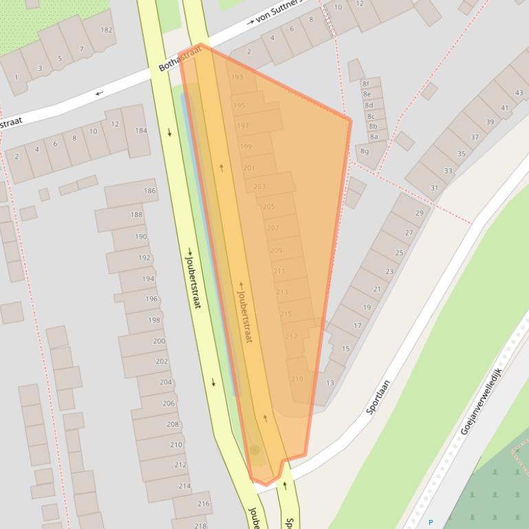 Kaart van postcodegebied 2806GD.