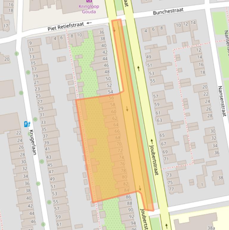 Kaart van postcodegebied 2806GG.