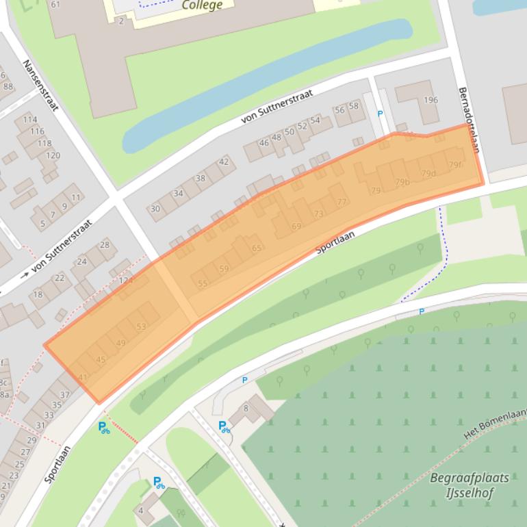 Kaart van postcodegebied 2806HB.