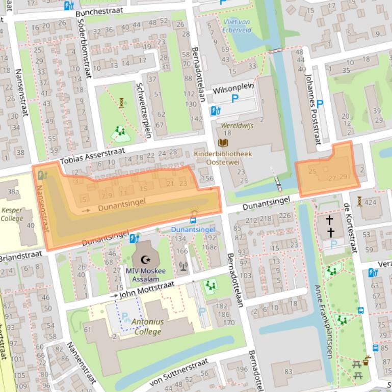 Kaart van postcodegebied 2806JA.