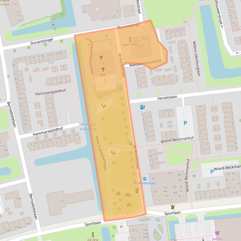 Kaart van postcodegebied 2806JK.