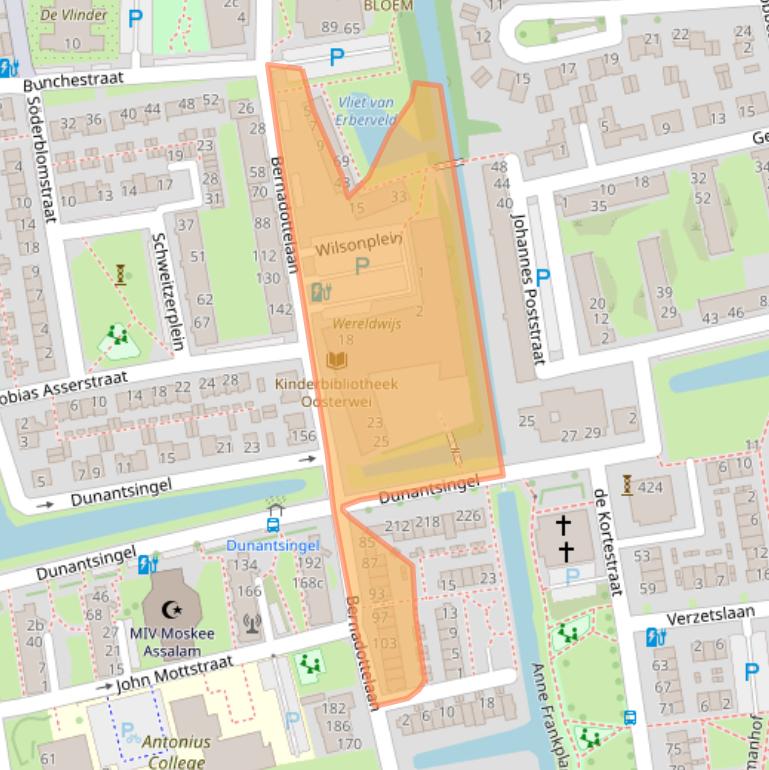 Kaart van postcodegebied 2806JM.