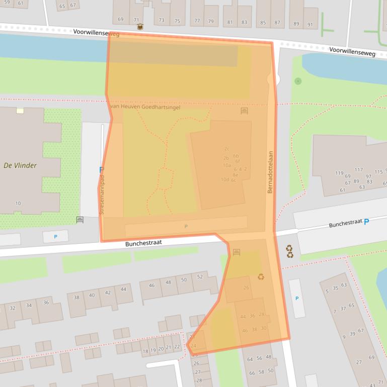 Kaart van postcodegebied 2806JN.