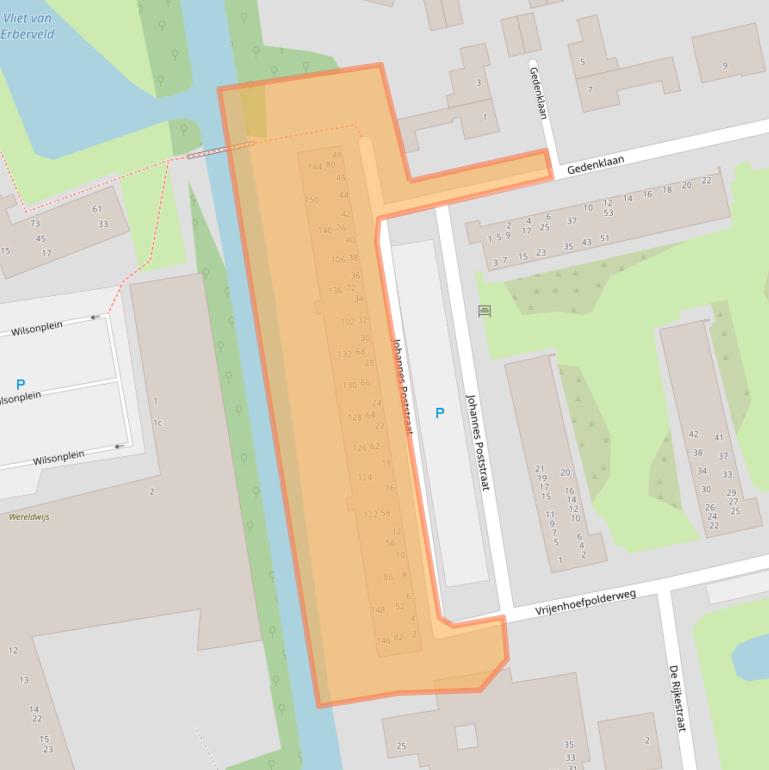 Kaart van postcodegebied 2806KC.