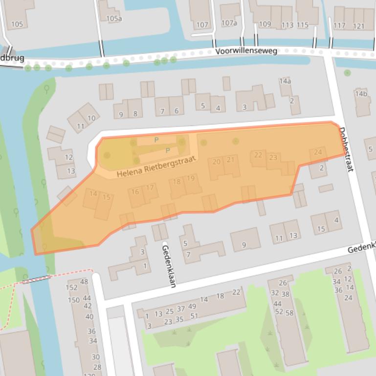 Kaart van postcodegebied 2806KR.