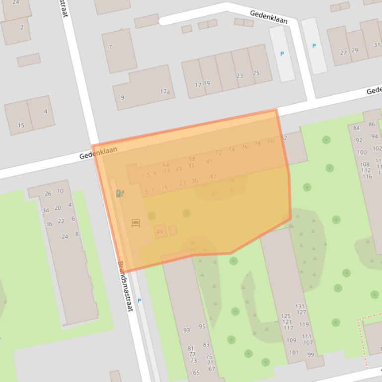 Kaart van postcodegebied 2806KS.