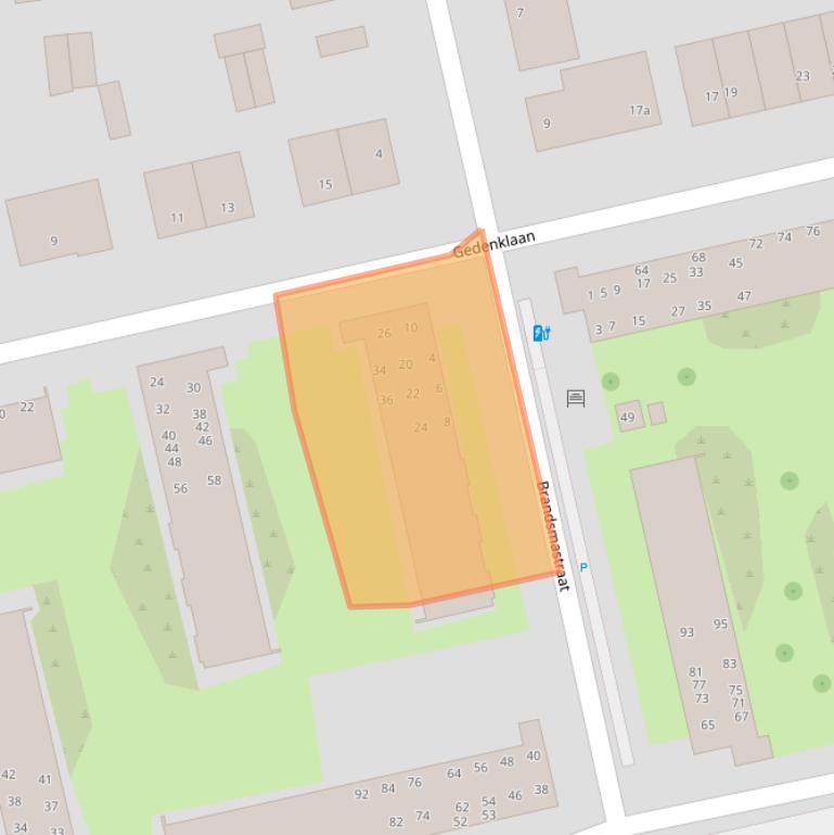 Kaart van postcodegebied 2806KT.