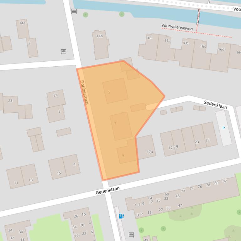 Kaart van postcodegebied 2806KX.