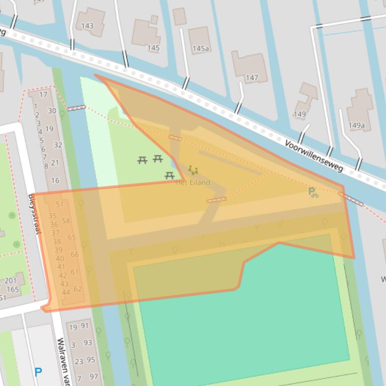 Kaart van postcodegebied 2806LB.