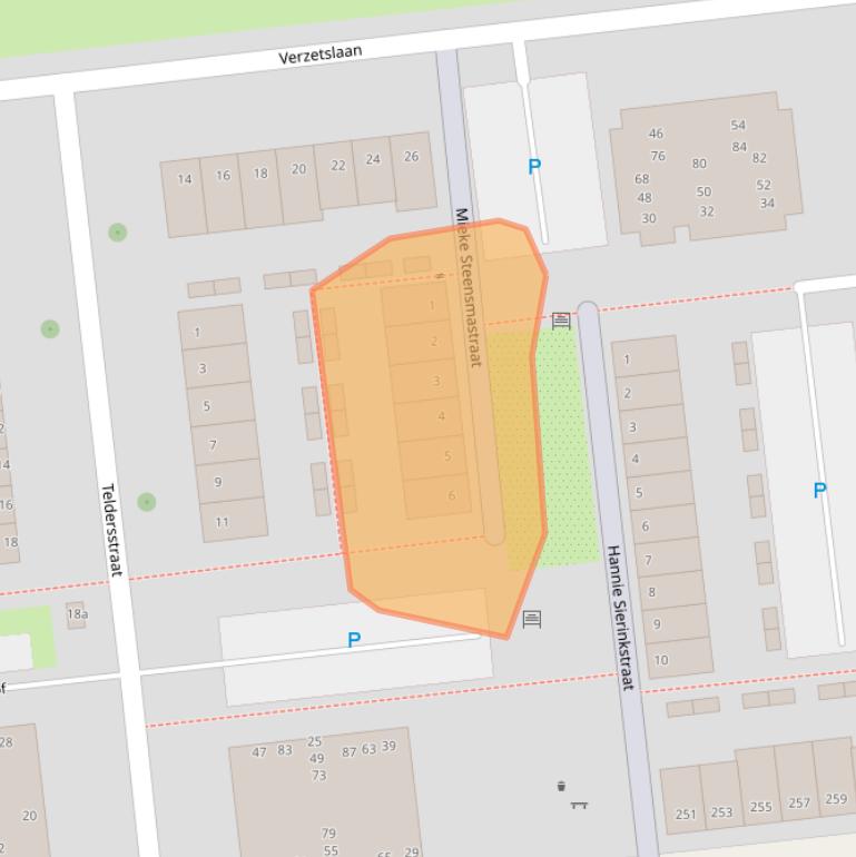 Kaart van postcodegebied 2806MP.
