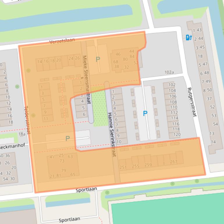 Kaart van postcodegebied 2806MR.