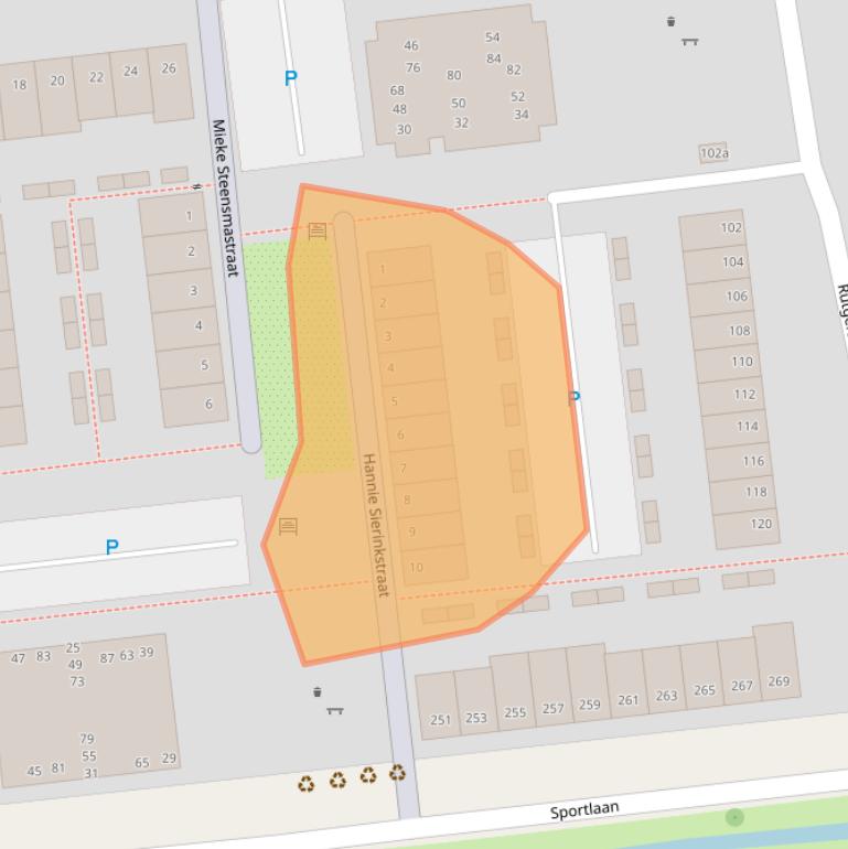 Kaart van postcodegebied 2806MT.