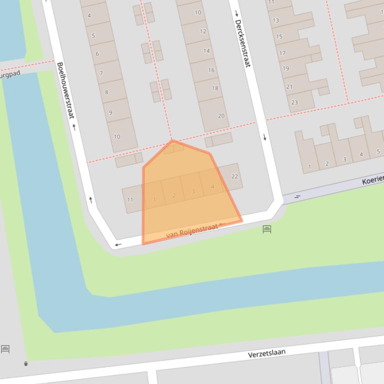 Kaart van postcodegebied 2806NB.