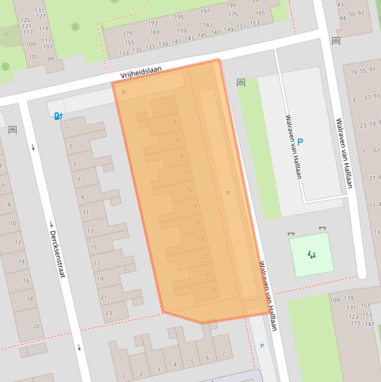 Kaart van postcodegebied 2806NJ.