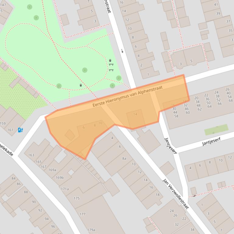 Kaart van postcodegebied 2806PC.