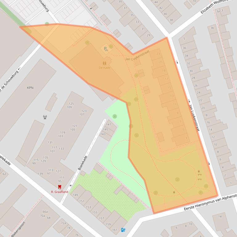 Kaart van postcodegebied 2806PD.