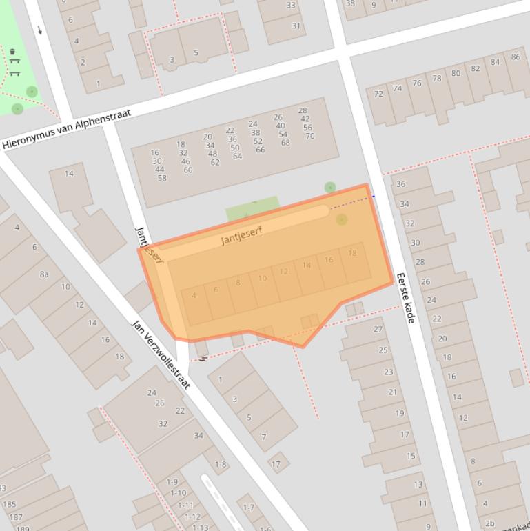 Kaart van postcodegebied 2806PW.