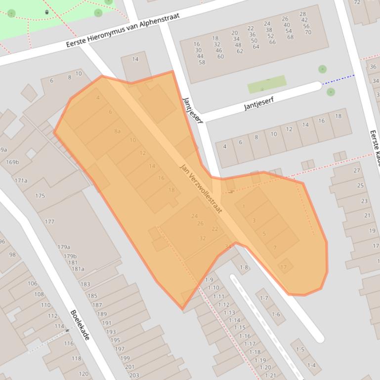 Kaart van postcodegebied 2806PX.