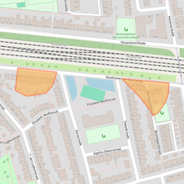 Kaart van postcodegebied 2806RB.